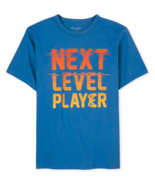 Childrens Place Blue Next Level Player Graphic Tee